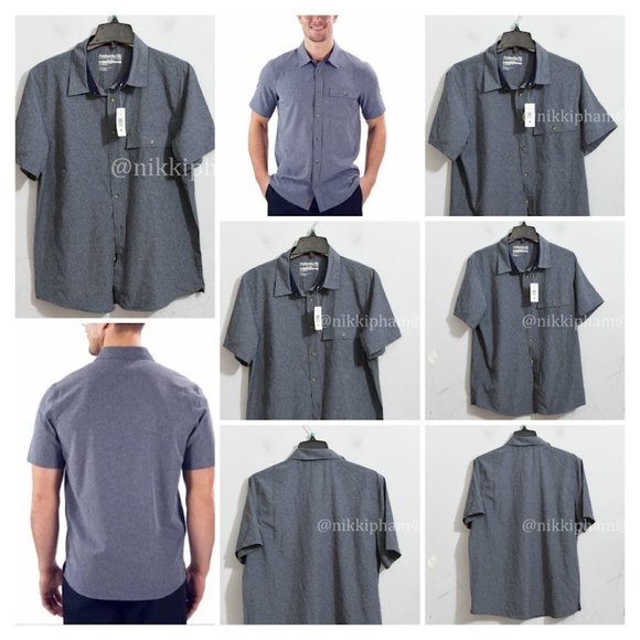 Avalanche Other - Avalanche Men's Performance Short Sleeve Woven Shirt in  light blue